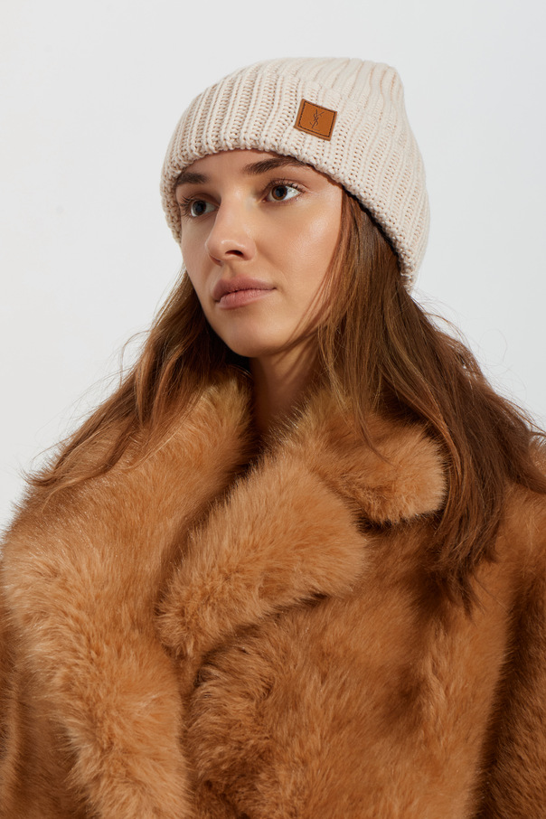 Saint Laurent Wool beanie with logo