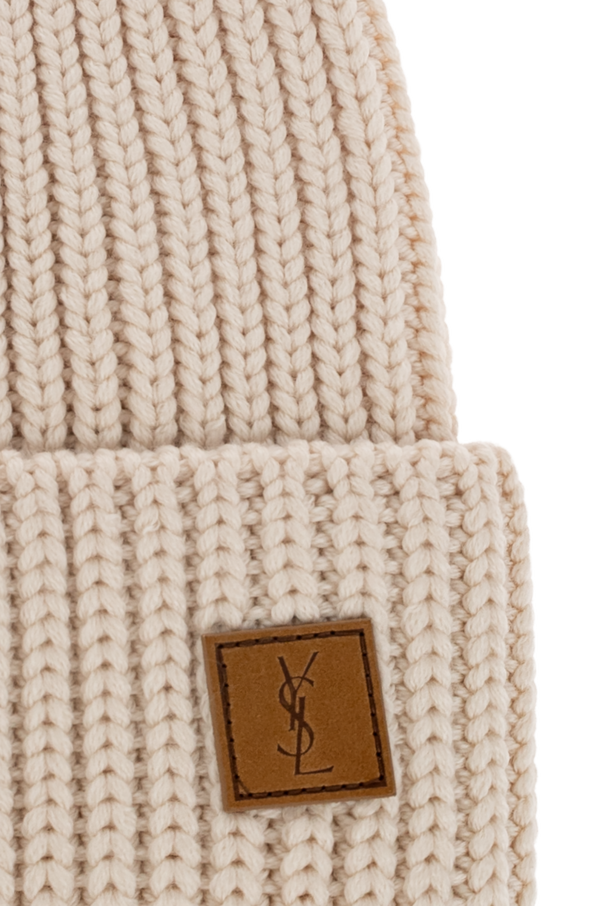 Saint Laurent Wool beanie with logo