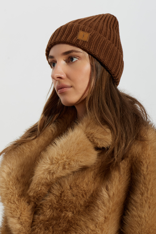 Saint Laurent Wool beanie with logo