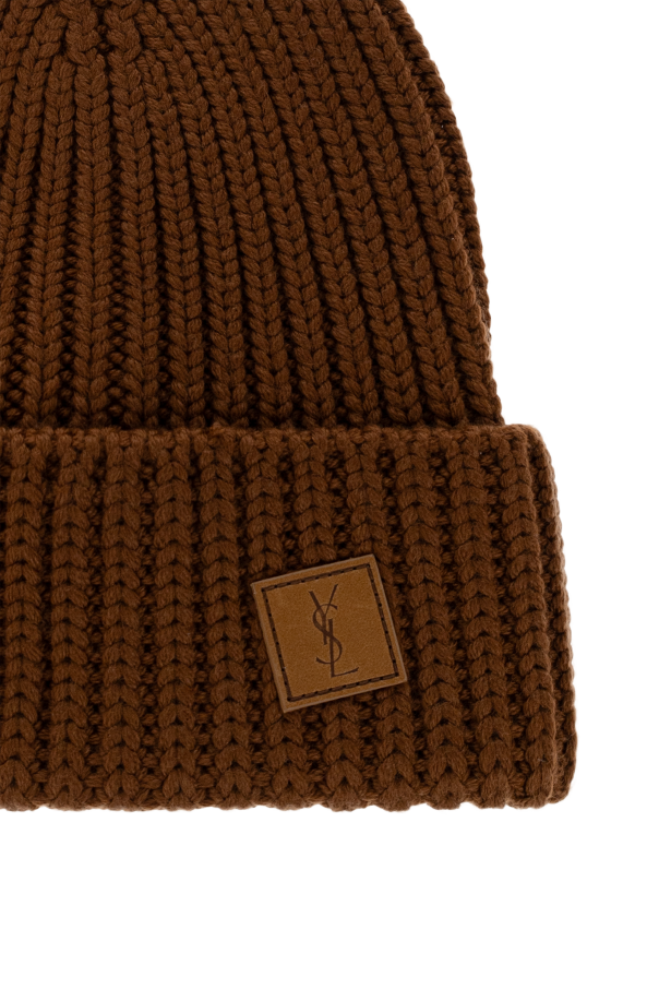 Saint Laurent Wool beanie with logo
