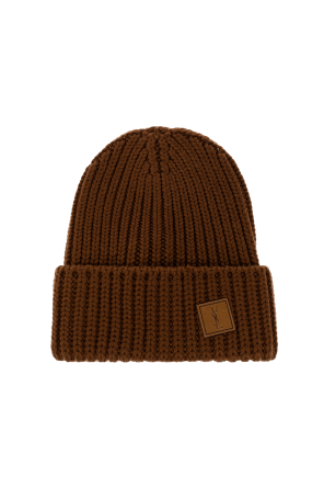 Wool beanie with logo