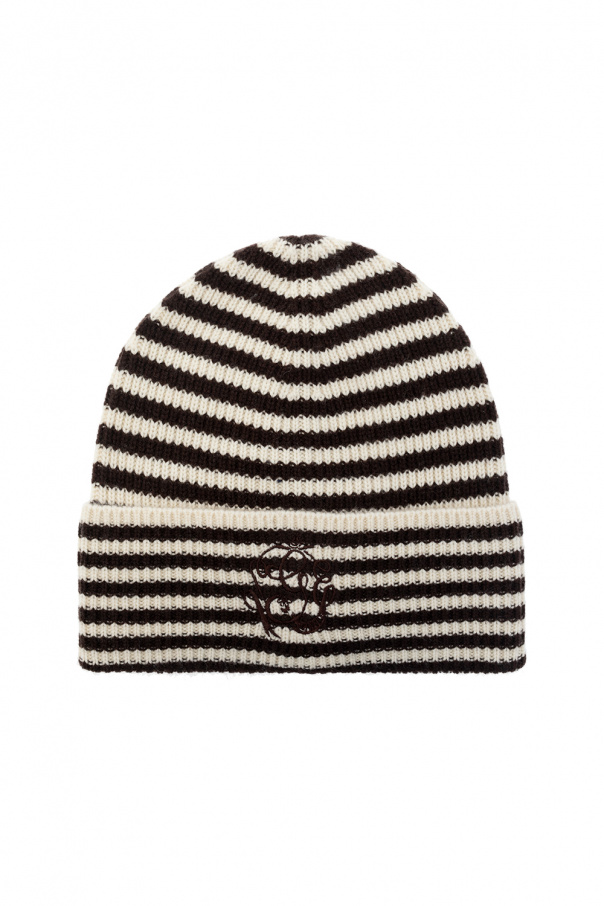 Ganni Striped beanie