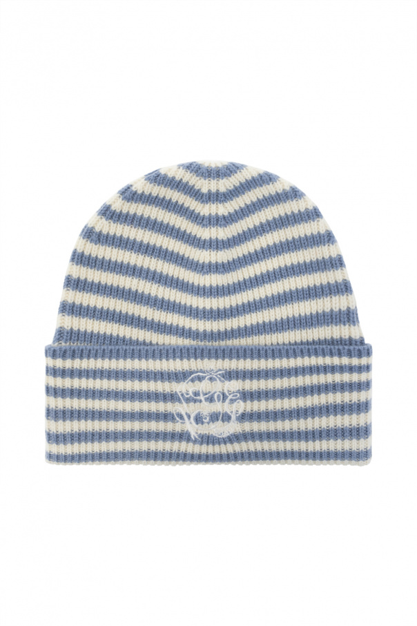 Ganni Striped beanie