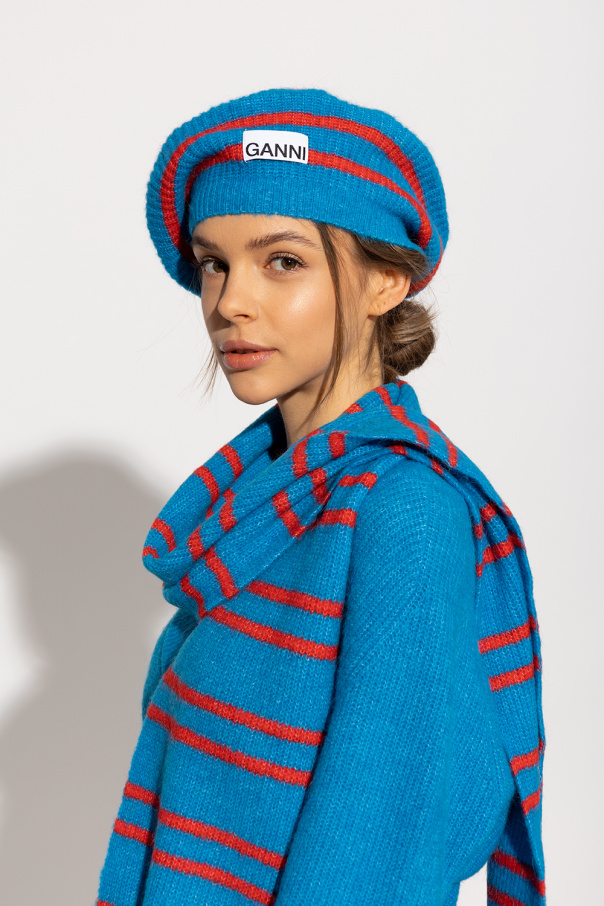 Ganni Striped beret