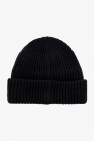 Ganni BLACK Beanie with logo