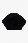 Ganni BLACK Beret with logo