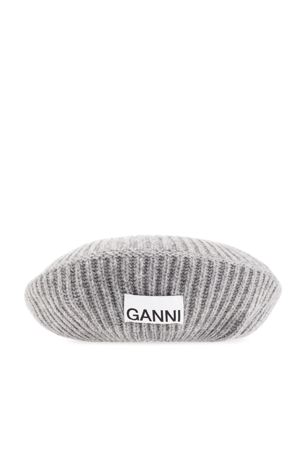 Ganni Beret z logo