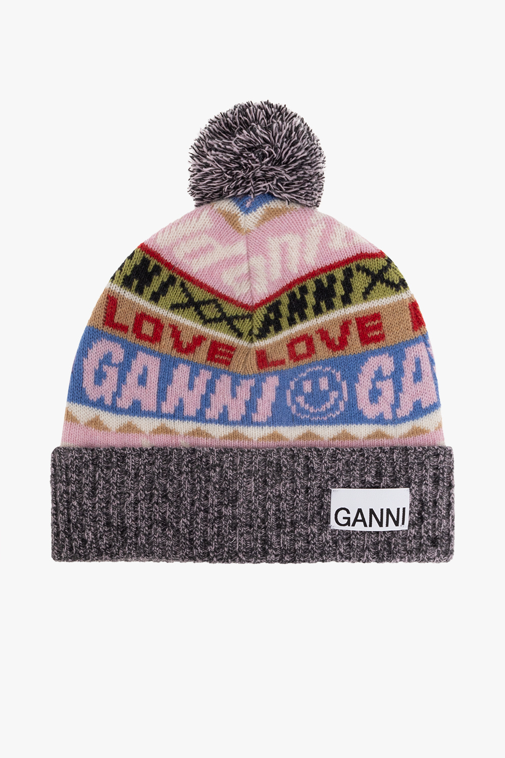 Ganni Patterned beanie