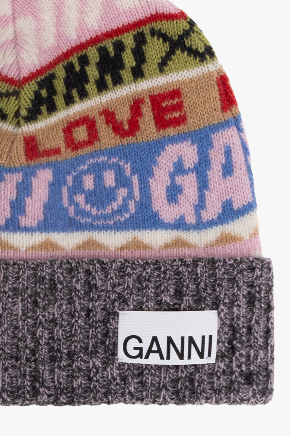 Ganni Patterned beanie