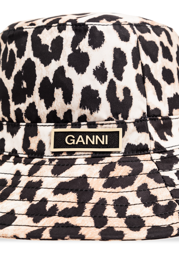 Ganni Leopard print bucket hat