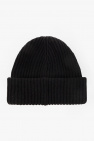 Ganni BLACK Beanie with logo