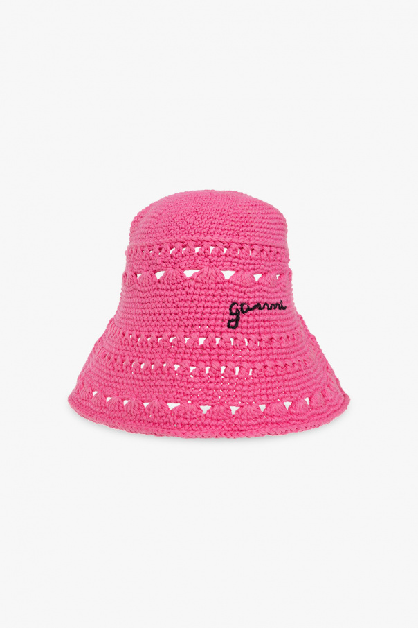 Ganni soleil branded visor jacquemus hat off white