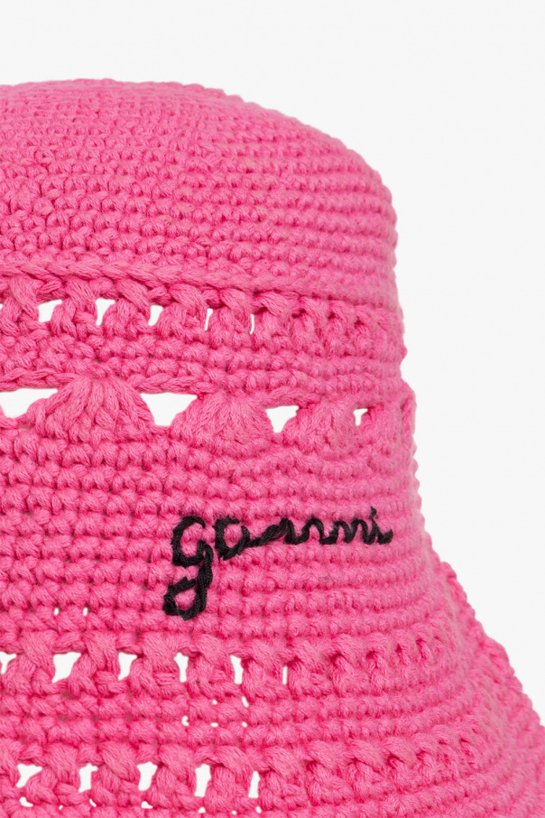 Ganni Philipp Plein embroidered-logo cotton baseball cap