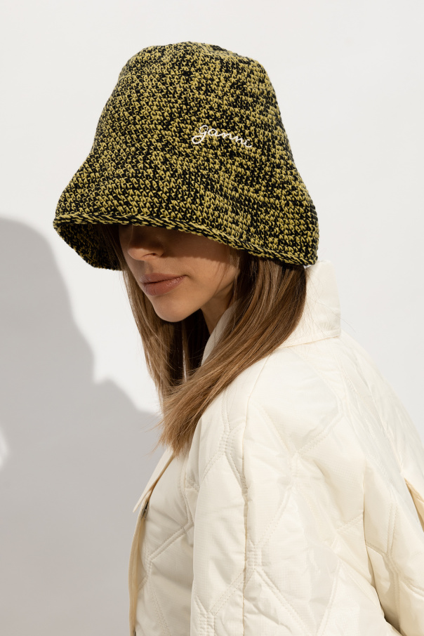 Ganni Hilfiger Collection pinstripe-pattern embroidered crest cap