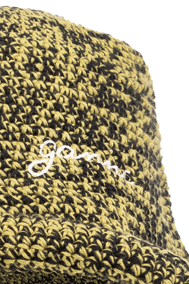 Ganni Hilfiger Collection pinstripe-pattern embroidered crest cap