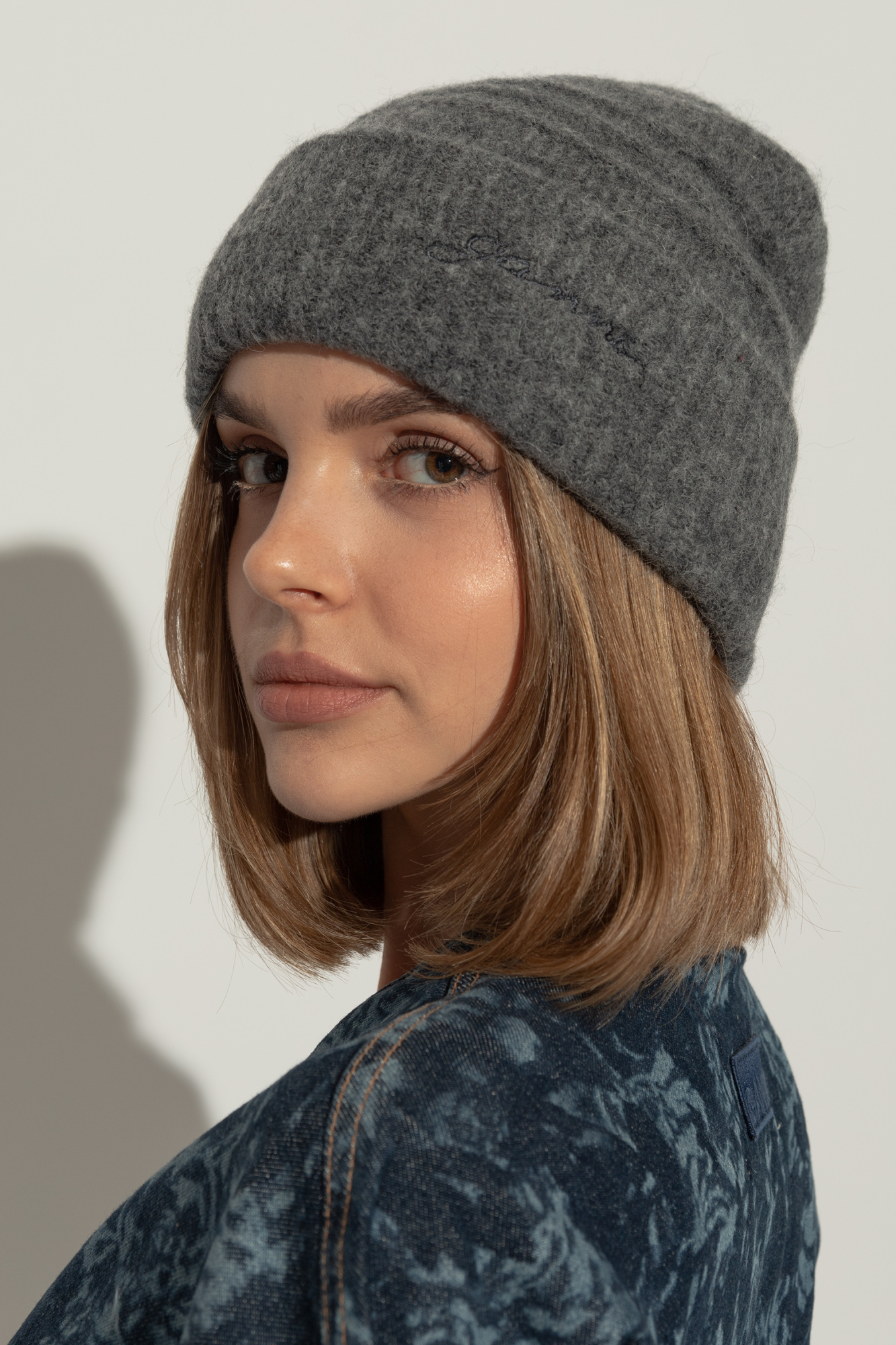 Ganni Striped pattern hat