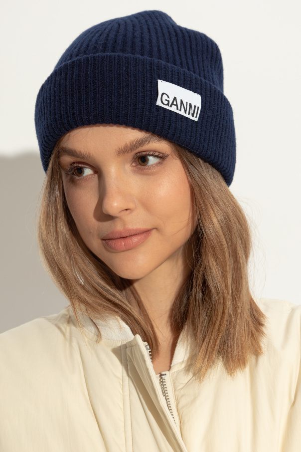 Ganni Cap with logo patch