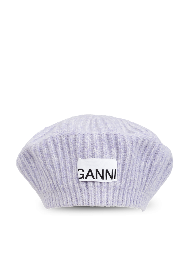 Ganni Beret with logo