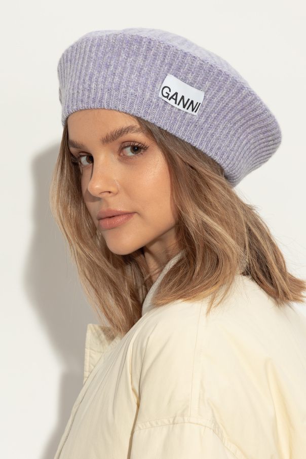 Ganni Beret with logo