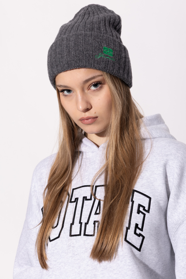 Ganni Czapka z wyszytym logo