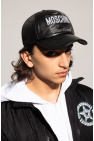 Moschino Leather baseball cap with logo