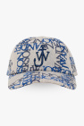 embroidered-logo wide-brim cap Blau
