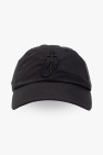 logo-patch linen bucket hat