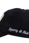 Sporty & Rich BLACK Cap with a visor