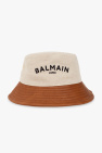 Balmain beige Bucket hat with logo