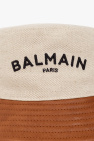 Balmain beige Bucket hat with logo