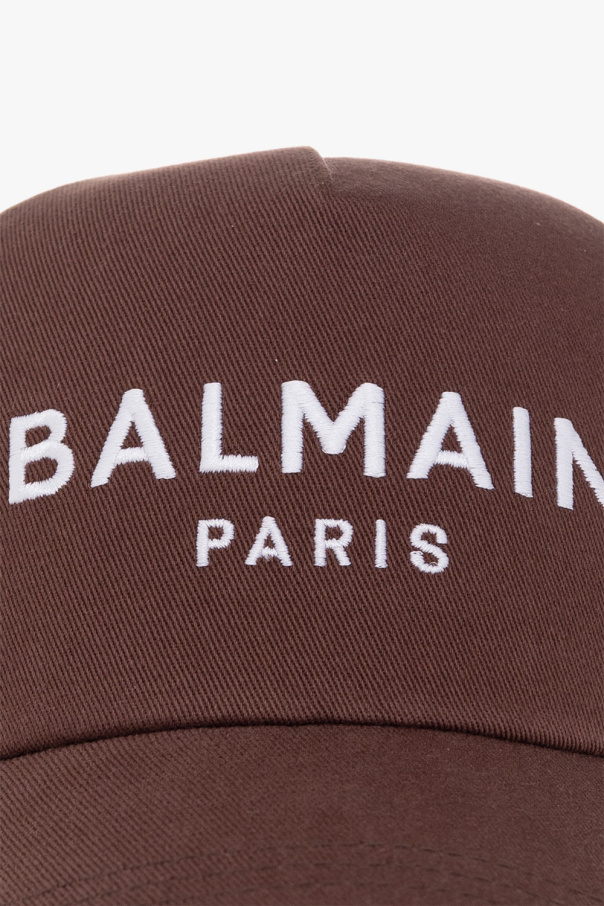 Balmain tops balmain Kids logo-print bucket hat Schwarz