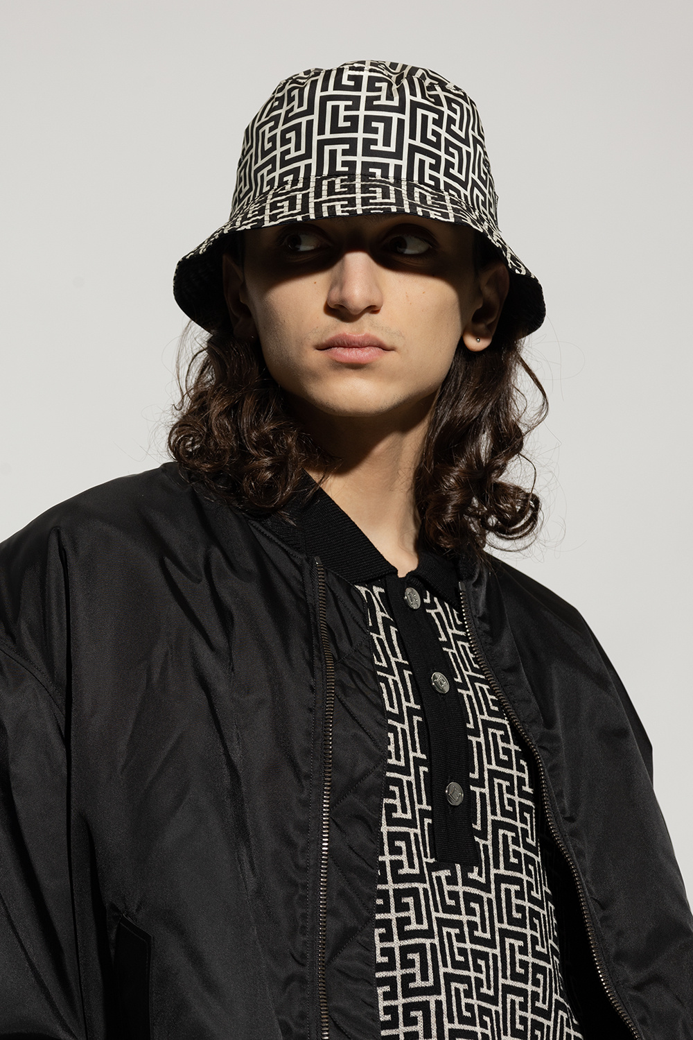 Balmain Monogrammed reversible bucket hat