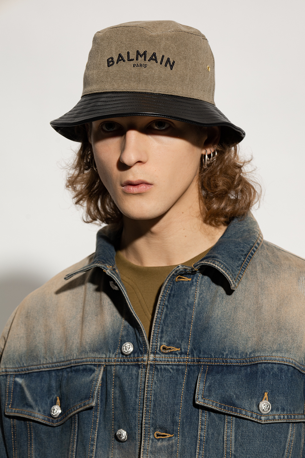 Balmain lace-trim cap Toni neutri