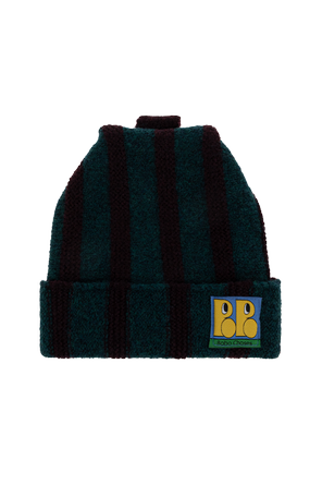 Cap with sewn-in logo