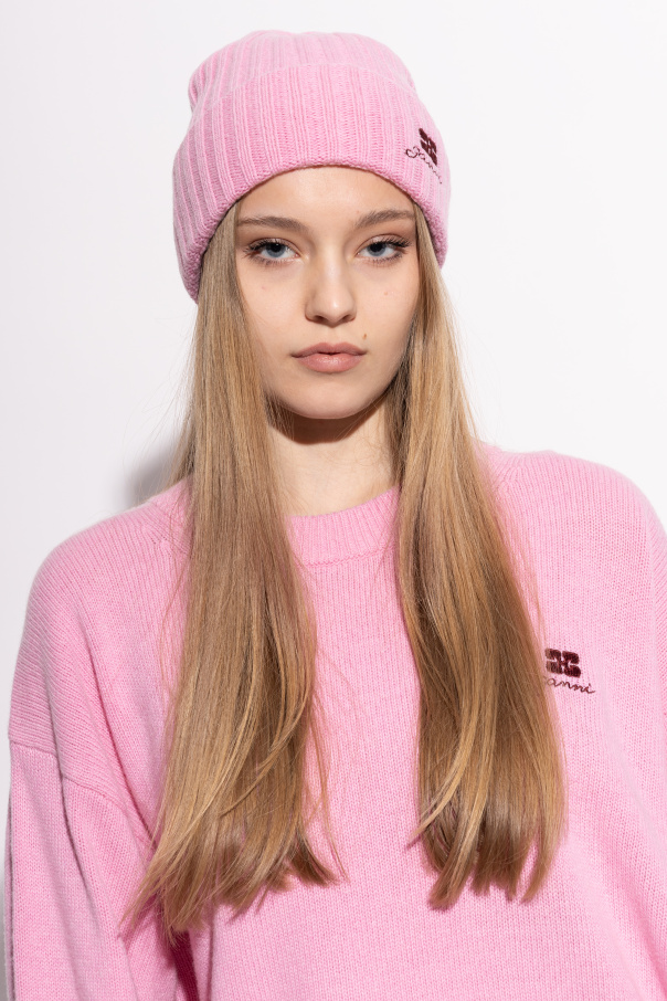 Ganni Cap with embroidered logo