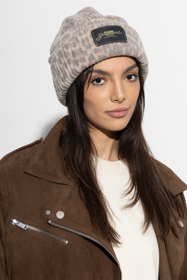 Ganni Mütze mit Tiermotiv