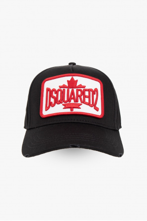 embroidered-logo denim bucket hat