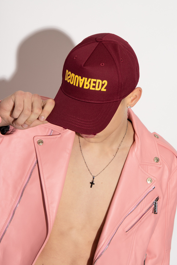 Dsquared2 Sporty & Rich Drink More Water embroidered cap Violett
