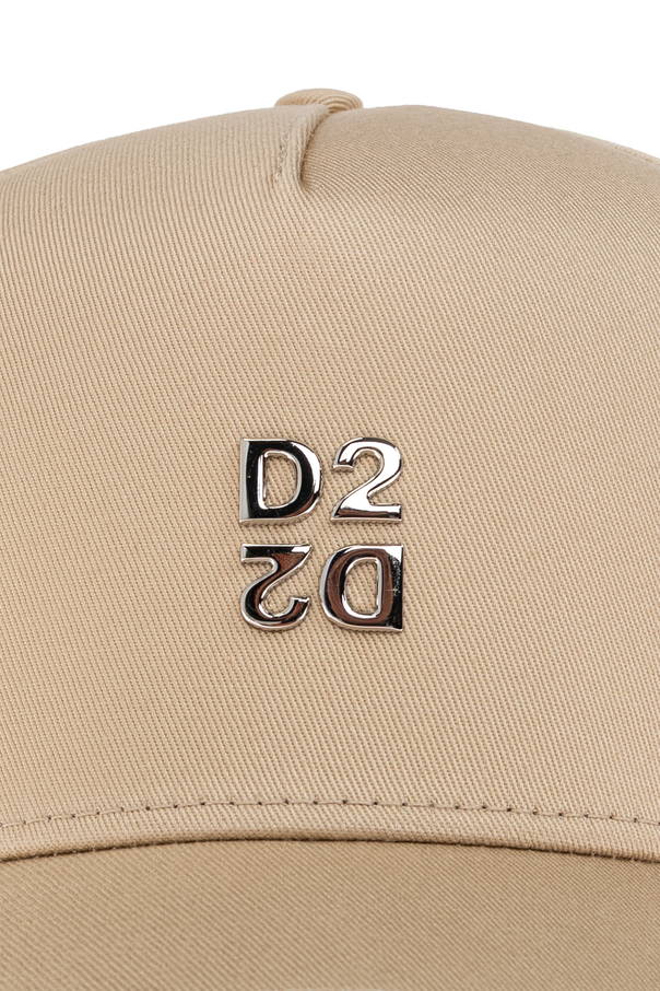Dsquared2 Șapcă cu cozoroc Dsquared2 bej, unisex, din twill de bumbac premium