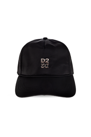 Dsquared2 Black Baseball Cap with Metallic 'D2' Logo