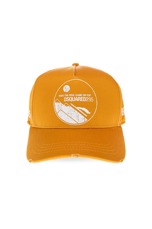 Dsquared2 Yellow Baseball Cap with White Print od Dsquared2