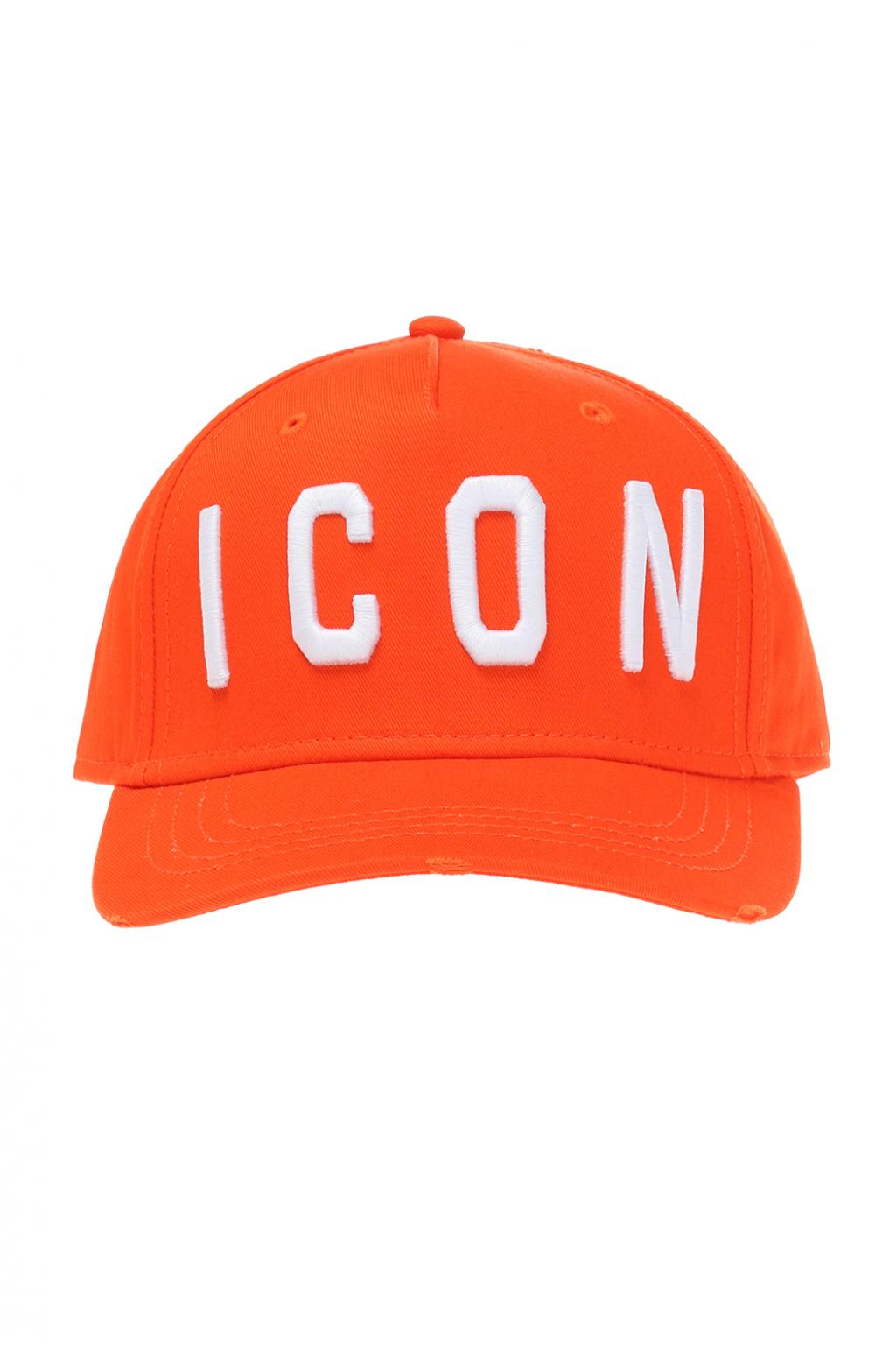 orange icon cap