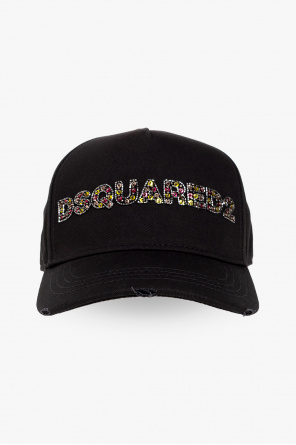 embroidered logo baseball cap Grün