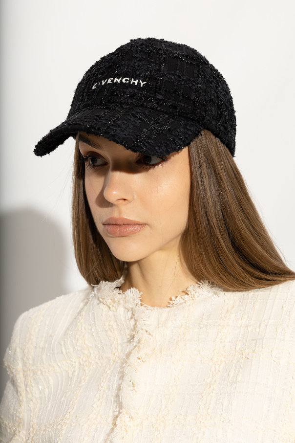 Givenchy Tweedowa czapka z daszkiem