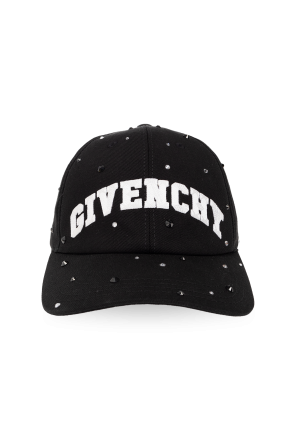 givenchy metallic effect logo hoodie item