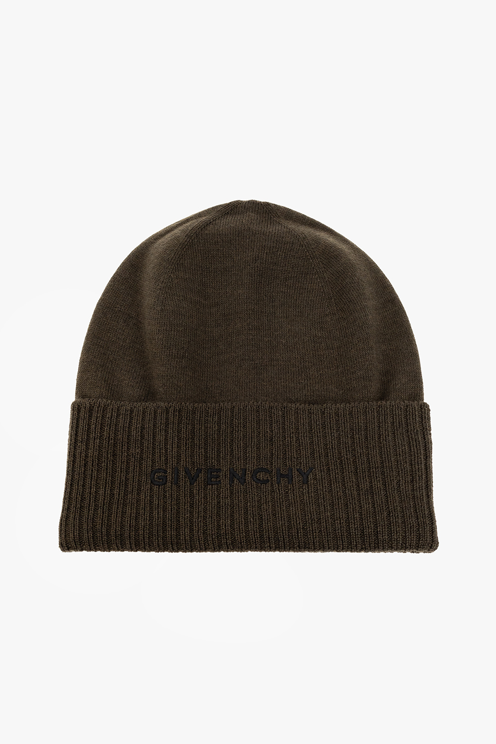 Givenchy Kids embroidered-logo knitted beanie hat - Black