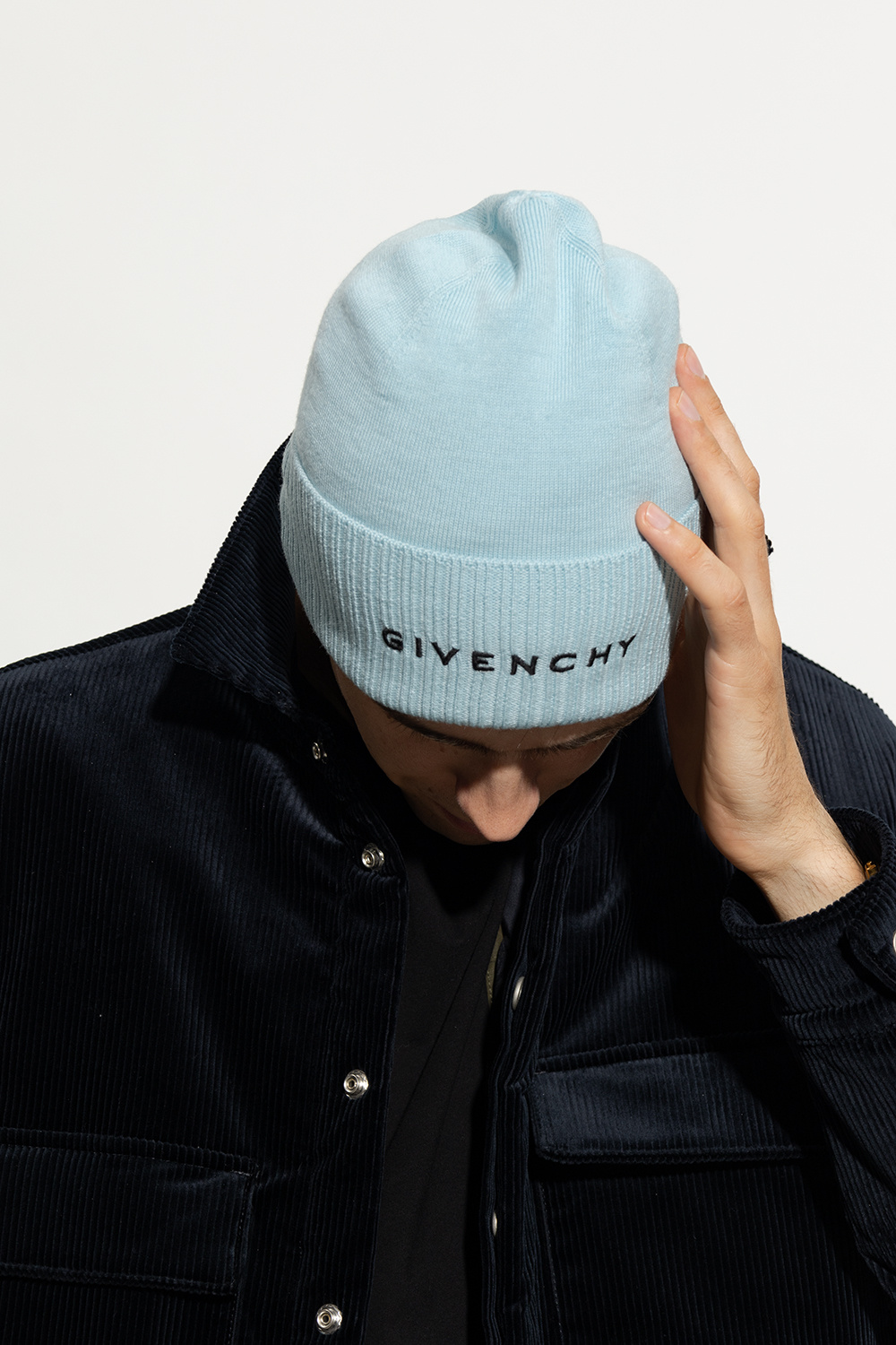 givenchy T-shirts Wool beanie with logo