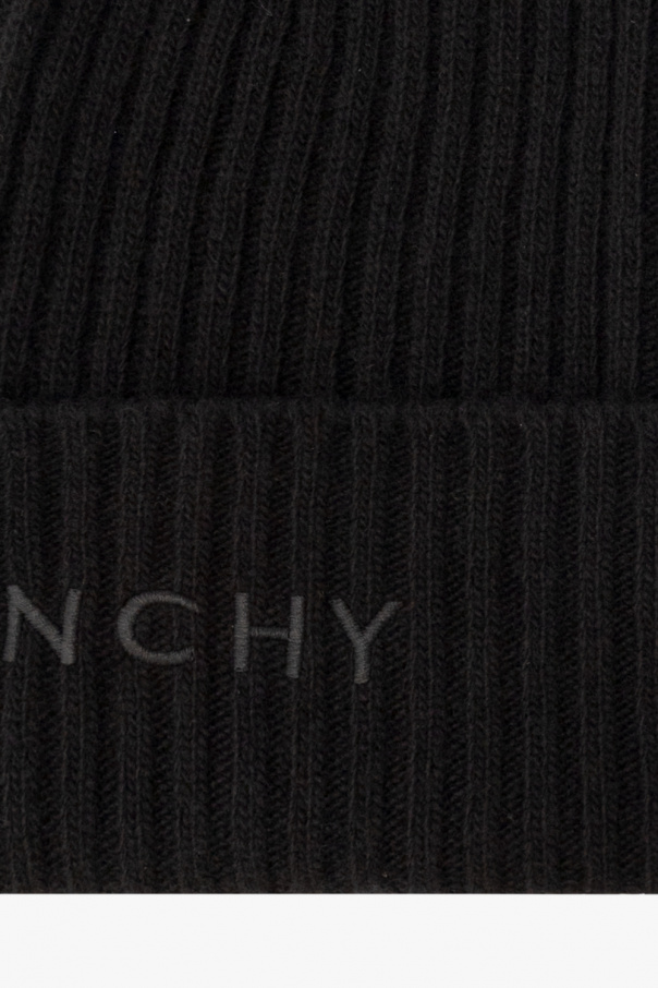 givenchy houndstooth Beanie with logo