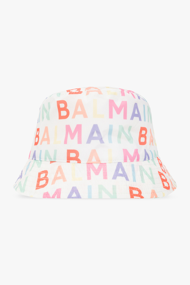 Balmain Kids Bill Hat with logo