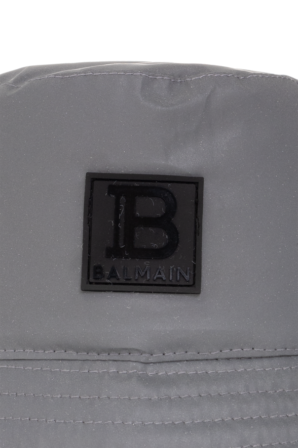 Balmain Kids Bucket hat ribbed-knit with logo